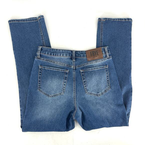 Frye Women's 29/28 Blue Denim Jeans Straight Leg  Cotton Spandex Blend - Picture 4 of 6